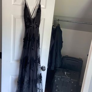 Black floral dress, never worn